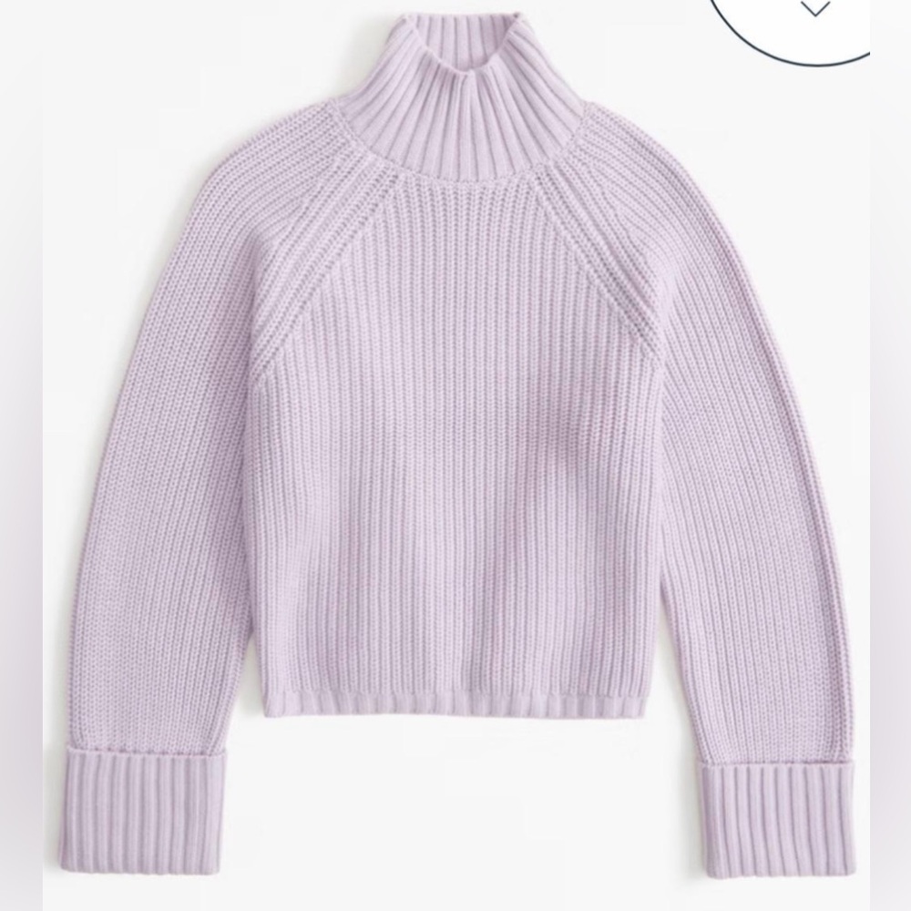 New Abercrombie & Fitch x Jen Reed Collection Easy Purple Turtleneck Size XL